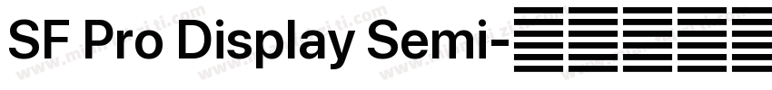 SF Pro Display Semi字体转换